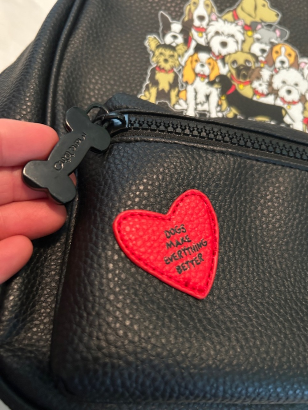 LIKE NEW Marc Terto “Dogs Make Everything Batter” Backpack - Picture 4 of 7